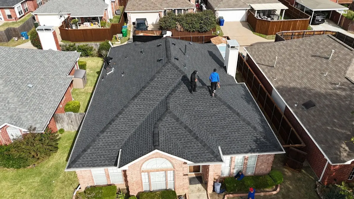 Slate & Tile Roof Repair work in progress on a Castroville property